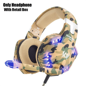 3.5mm Wired Stereo Camouflage Gaming Headset PS4 PC Xbox one Gamer Earphone Game Gaming Headphone For Computer With Microphone